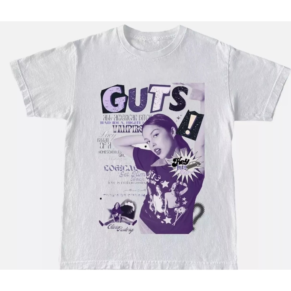 Olivia Rodrigo T-Shirt Olivia Rodrigo Guts Tour T-Shirt